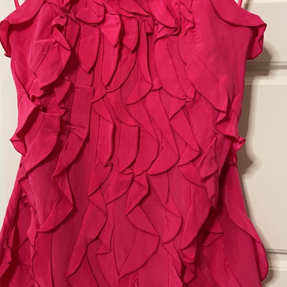 BCBG hot pink XS ruffle halter top - Picture 11 of 11